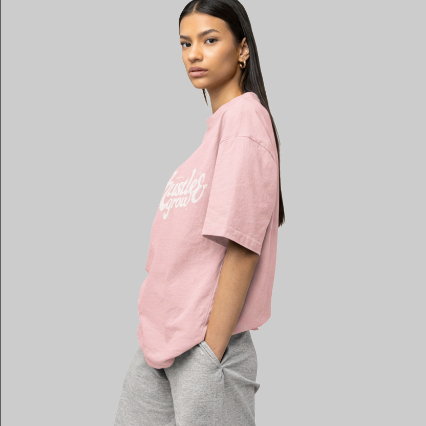 HUSTLE & GROW T-Shirt | Motivational Streetwear