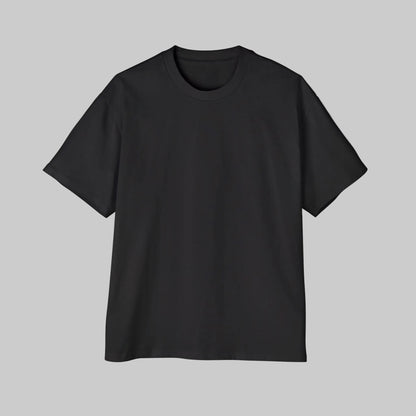 Black t-shirt on a white background